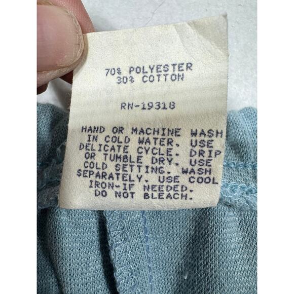 Lady Graff Vintage Elastic Waist Pull-On Pants Blue 24W Made‎ In USA 90s Y2K - Picture 7 of 8